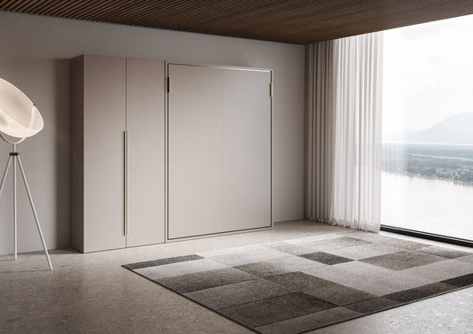 Letto a Scomparsa Verticale Alcova Argilla con Armadio 2 Ante – Salvaspazio | ALCOVA - JoyShop Materassi 1