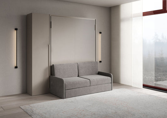 Letto a Scomparsa Verticale Alcova Argilla con Divano e Armadio 1 Anta – Salvaspazio | ALCOVA - JoyShop Materassi 1