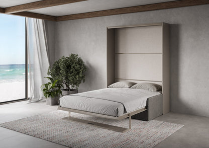 Letto a Scomparsa Verticale Alcova Argilla con Divano e Mensola – Salvaspazio | ALCOVA - JoyShop Materassi 2
