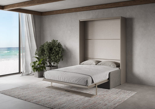 Letto a Scomparsa Verticale Alcova Argilla con Divano e Mensola – Salvaspazio | ALCOVA - JoyShop Materassi 2