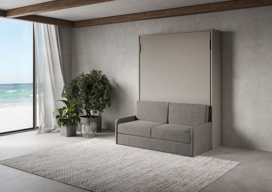 Letto a Scomparsa Verticale Alcova Argilla con Divano – Salvaspazio | ALCOVA - JoyShop Materassi 1