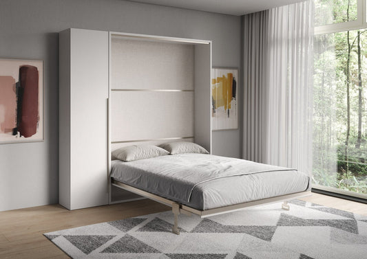 Letto a Scomparsa Verticale Alcova Bianco con Armadio 1 Anta – Salvaspazio | ALCOVA - JoyShop Materassi 2