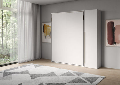 Letto a Scomparsa Verticale Alcova Bianco con Armadio 1 Anta – Salvaspazio | ALCOVA - JoyShop Materassi 3