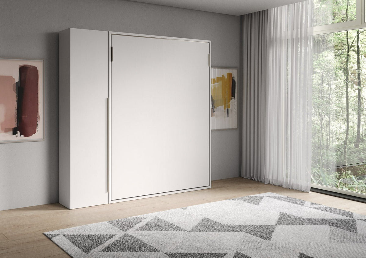 Letto a Scomparsa Verticale Alcova Bianco con Armadio 1 Anta – Salvaspazio | ALCOVA - JoyShop Materassi 1