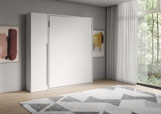 Letto a Scomparsa Verticale Alcova Bianco con Armadio 1 Anta – Salvaspazio | ALCOVA - JoyShop Materassi 1