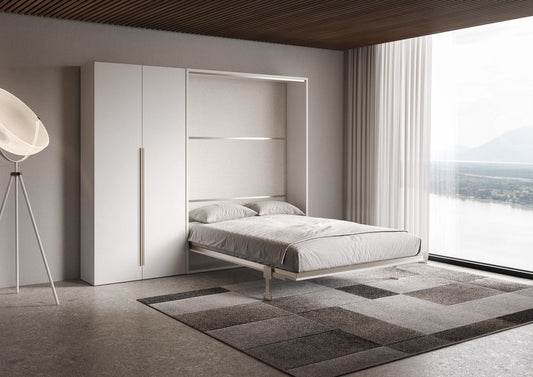 Letto a Scomparsa Verticale Alcova Bianco con Armadio 2 Ante – Salvaspazio | ALCOVA - JoyShop Materassi 2