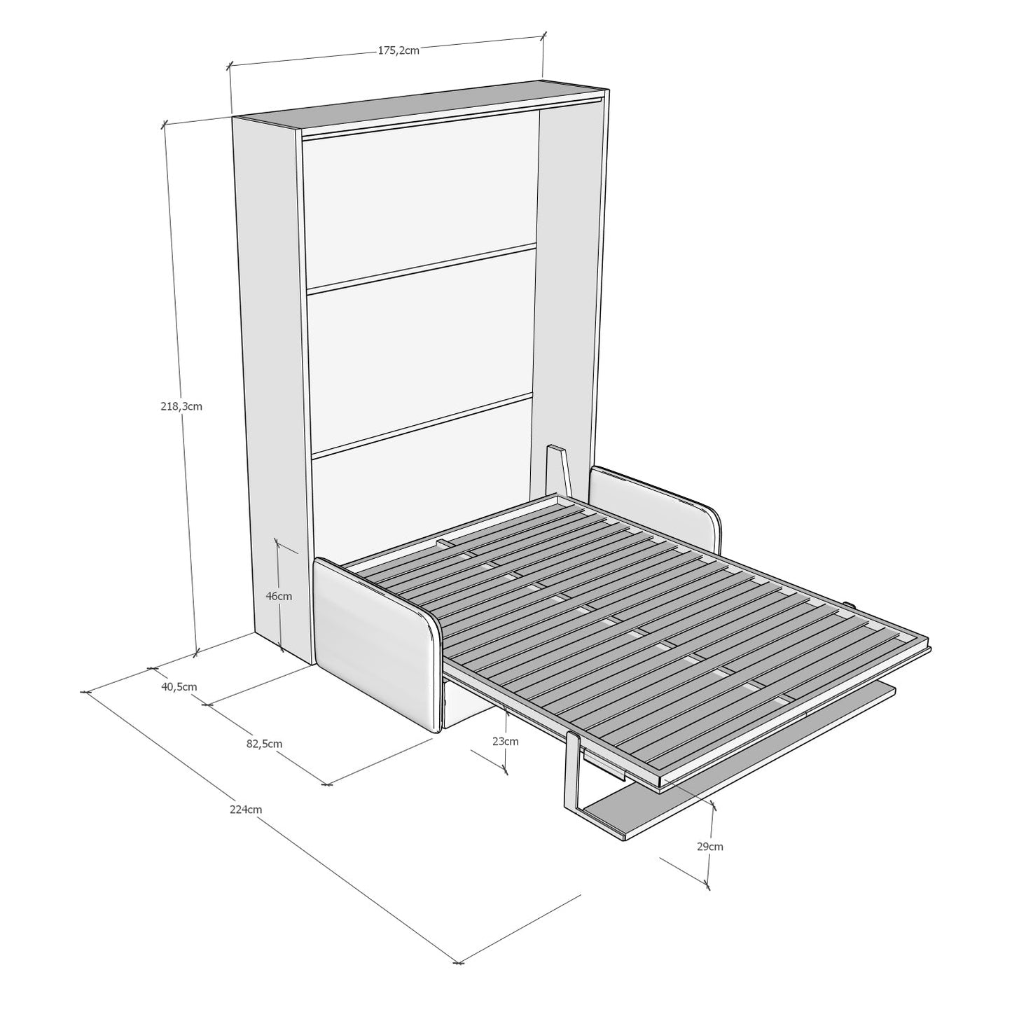 Letto a Scomparsa Verticale Alcova Bianco con Divano – Salvaspazio | ALCOVA - JoyShop Materassi 3