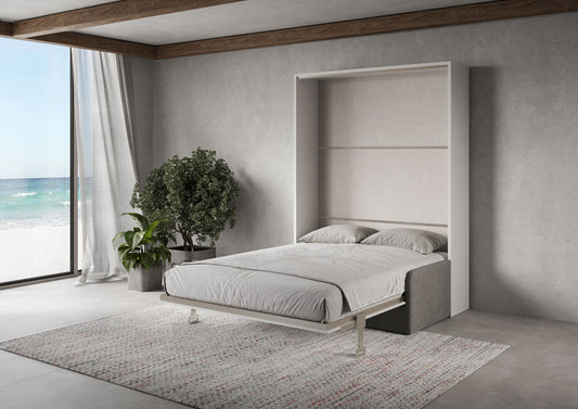 Letto a Scomparsa Verticale Alcova Bianco con Divano – Salvaspazio | ALCOVA - JoyShop Materassi 2