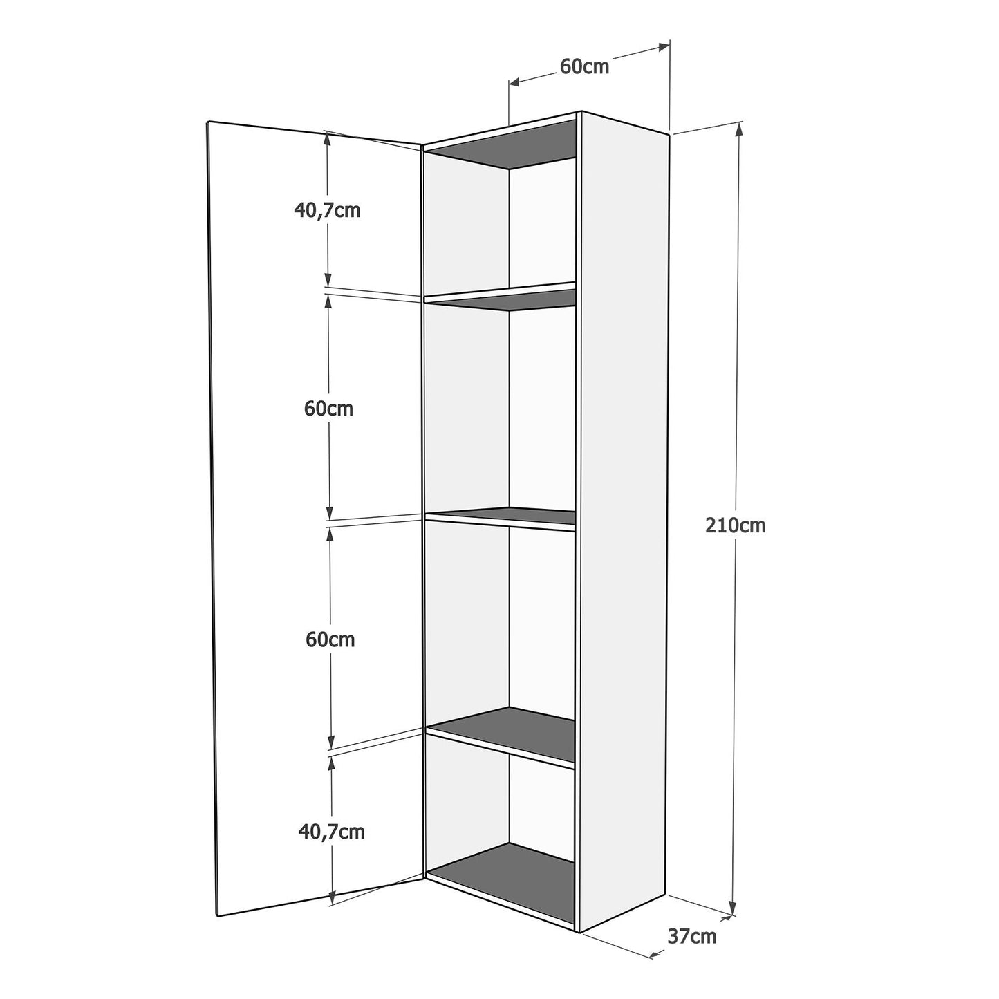 Letto a Scomparsa Verticale Vertika Bianco Frassino con Colonna – Salvaspazio | VERTIKA - JoyShop Materassi 4