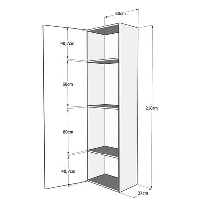 Letto a Scomparsa Verticale Vertika Bianco Frassino con Colonna – Salvaspazio | VERTIKA - JoyShop Materassi 4