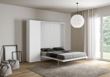 Letto a Scomparsa Verticale Vertika Bianco Frassino con Colonna – Salvaspazio | VERTIKA - JoyShop Materassi 2