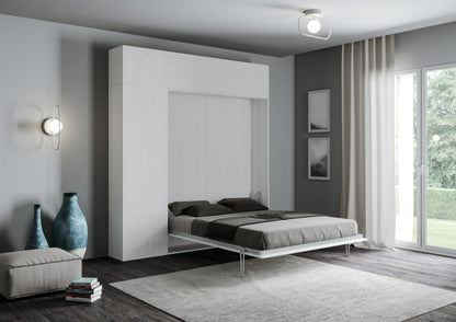Letto a Scomparsa Verticale Vertika Bianco Frassino con Mobili – Salvaspazio | VERTIKA - JoyShop Materassi 2