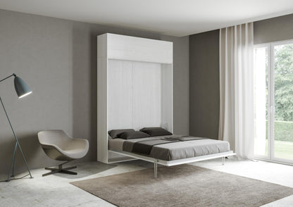 Letto a Scomparsa Verticale Vertika Bianco Frassino con Pensile – Salvaspazio | VERTIKA - JoyShop Materassi 2