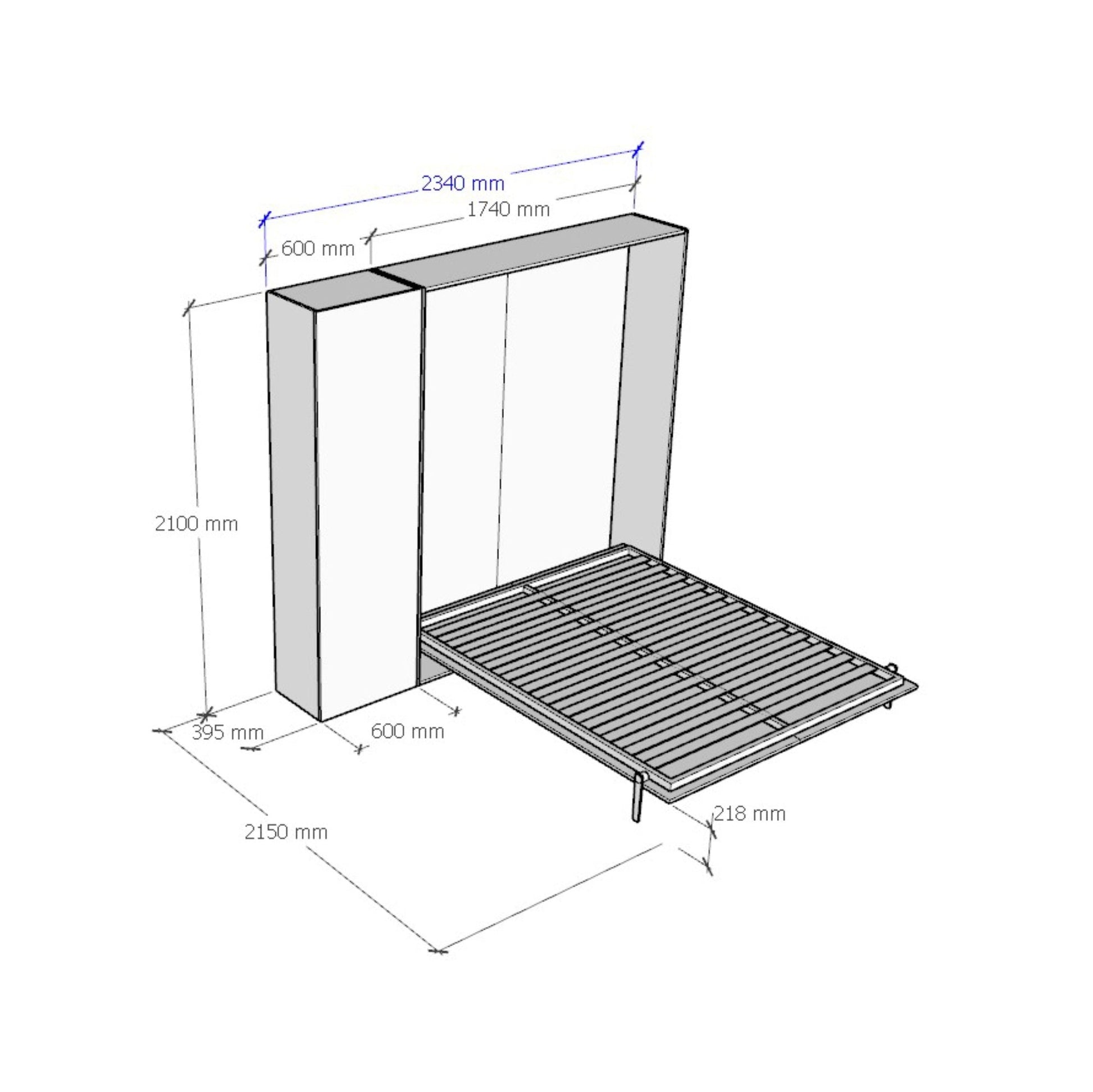 Letto a Scomparsa Verticale Vertika Noce con Colonna – Salvaspazio | VERTIKA - JoyShop Materassi 3