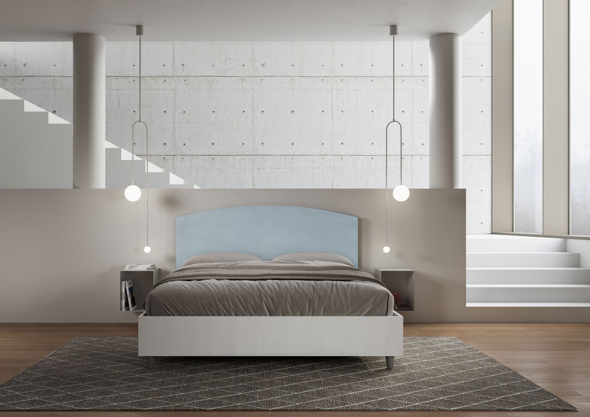 Letto Aurea Azzurro - ambientato