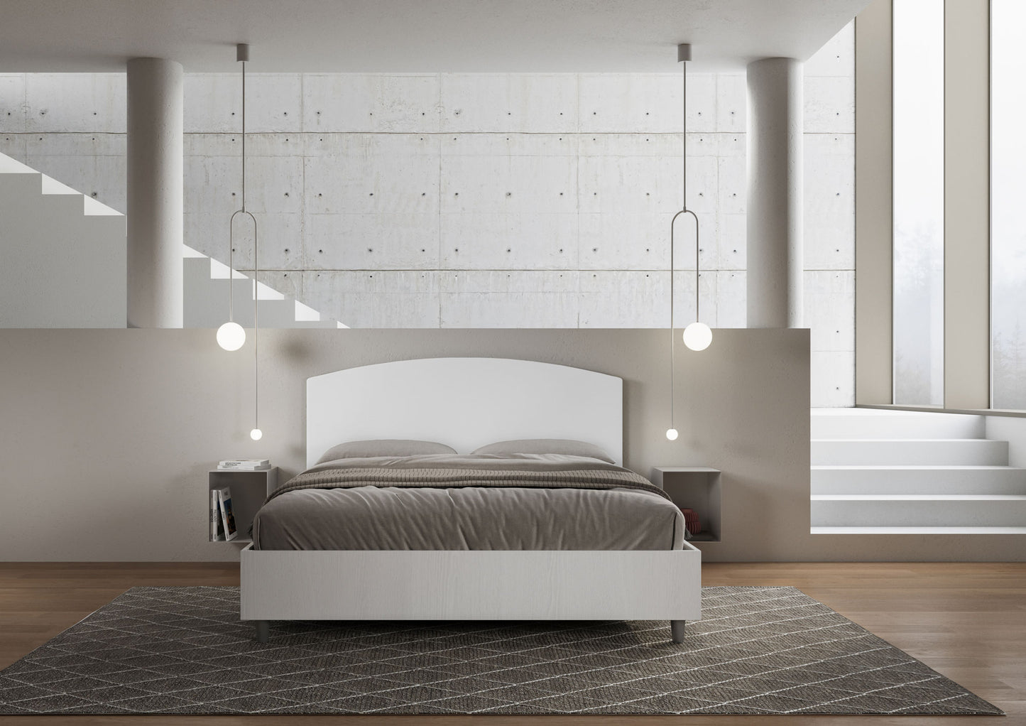 Letto Aurea Bianco - ambientato