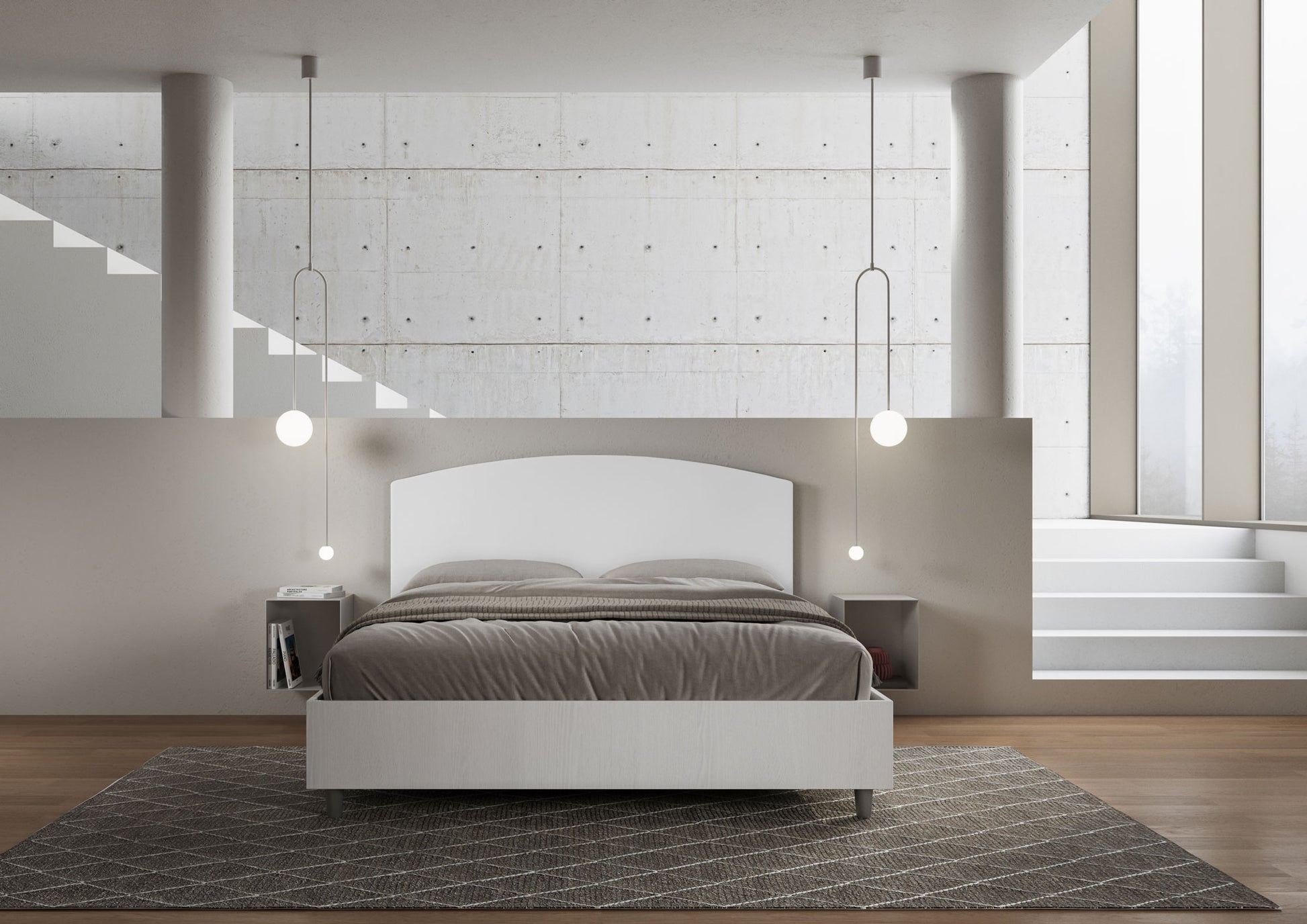 Letto Aurea Bianco - ambientato