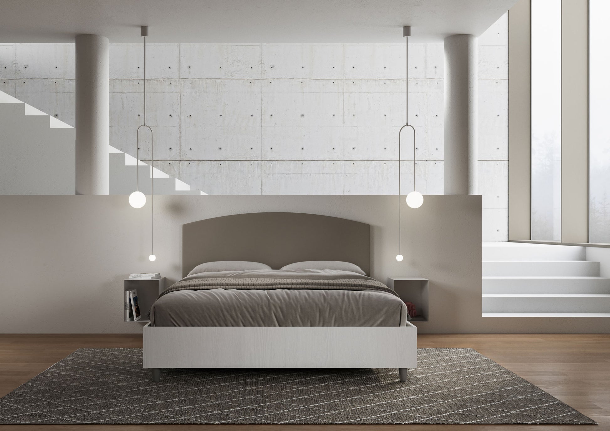 Letto Aurea Cappuccino - ambientato