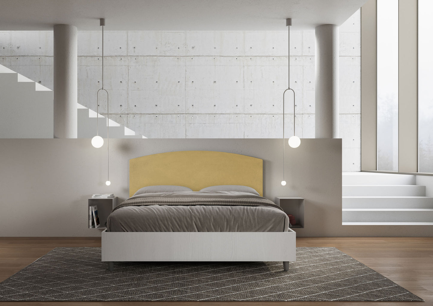 Letto Aurea Ocra - ambientato