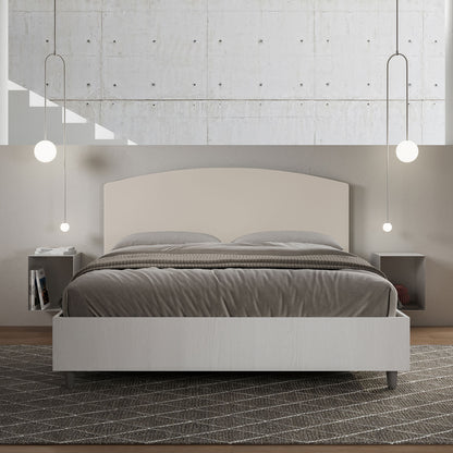 Letto Aurea Tortora - vista frontale quadrata