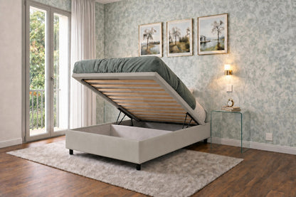 Letto Scrigno Tortora contenitore aperto