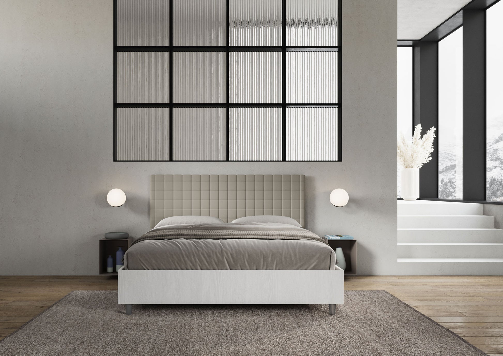 Letto Brezza Tortora - ambientato