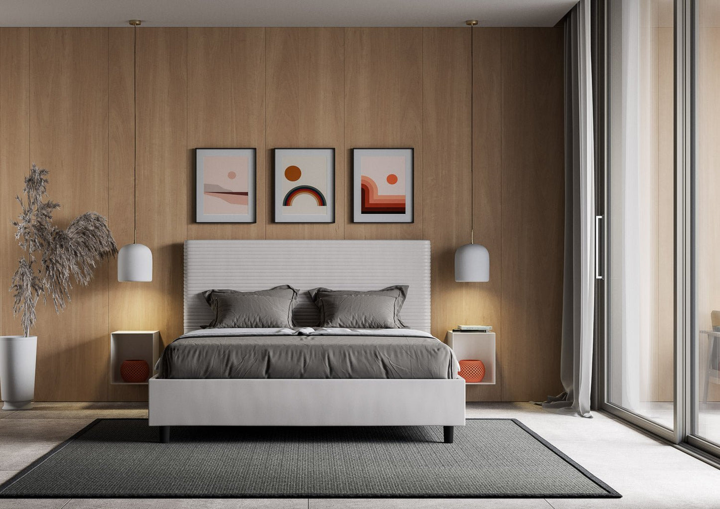 Letto con cabecera con opción de canapé, contenedor o con somier de lamas en similpiel blanca - 80x190 estándar individual - JoyShop Colchones