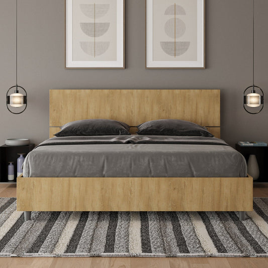 Letto Dama Quercia – Nobilitato, Testata Dritta o Inclinata - JoyShop Materassi 1