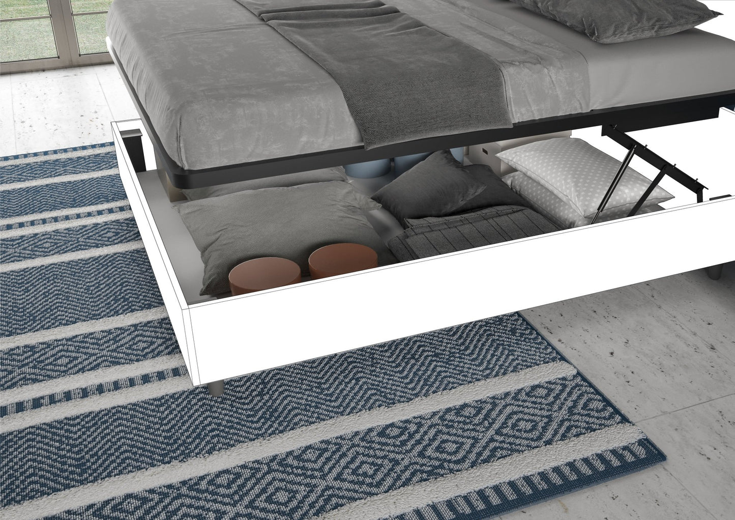 Letto Delta Cemento - JoyShop Materassi 2