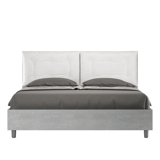 Letto Eco Annalisa Cemento – Testata Bianco - JoyShop Materassi 1