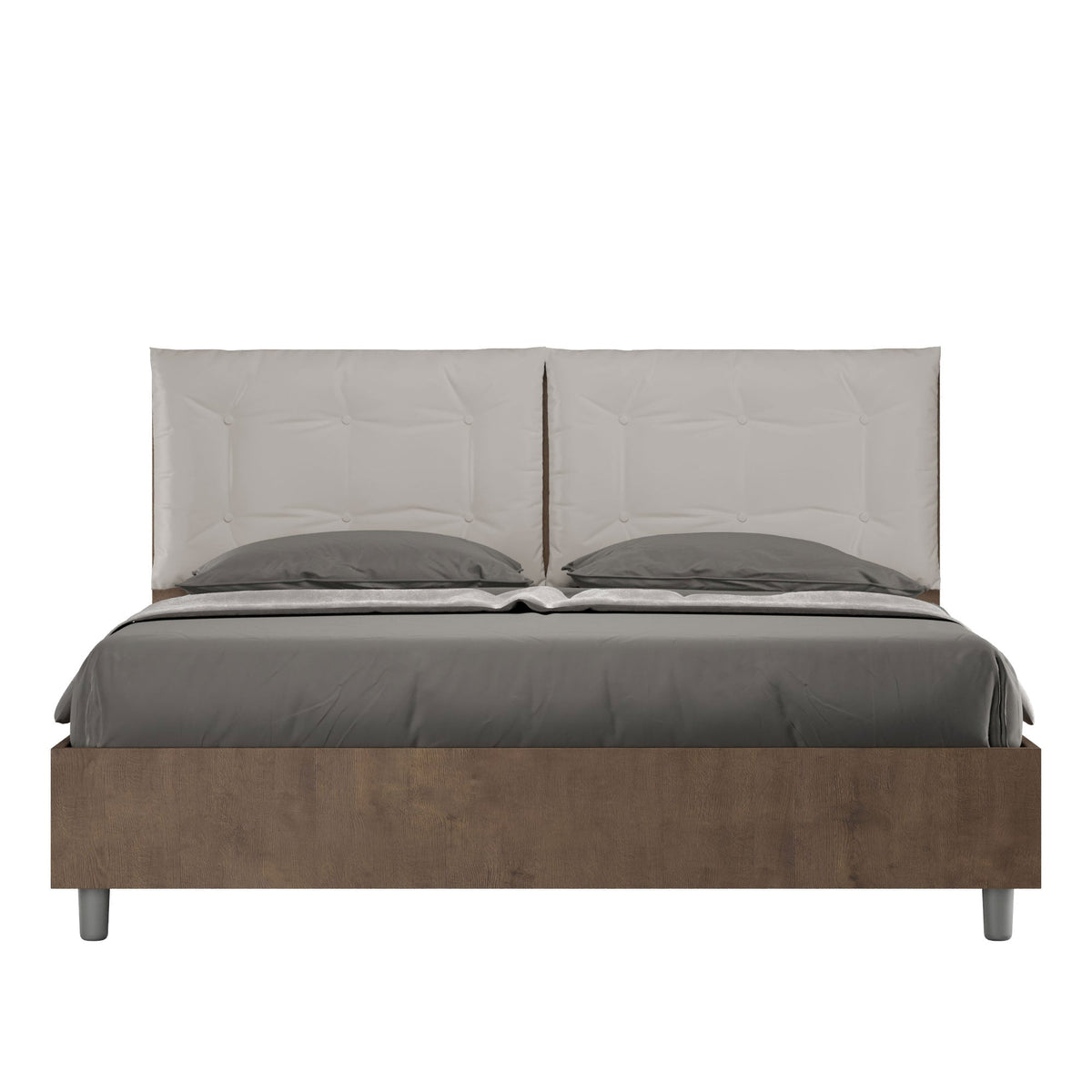 Letto Eco Annalisa Noce – Testata Tortora - JoyShop Materassi 1