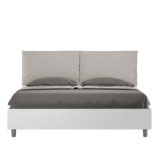 Letto Eco Antea Bianco Frassino – Testata Tortora - JoyShop Materassi 1