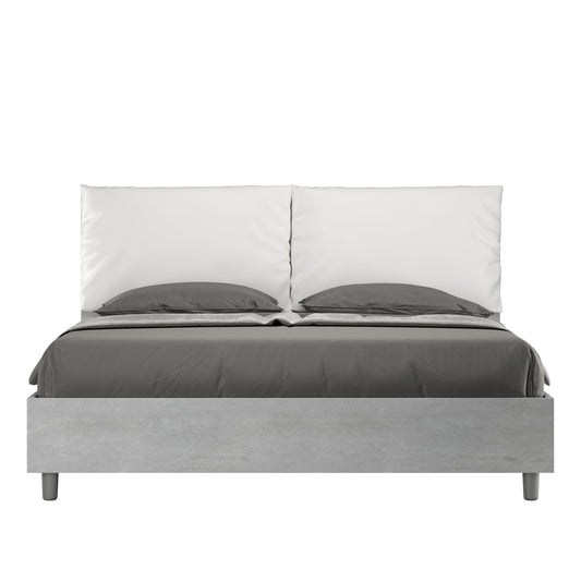 Letto Eco Antea Cemento – Testata Bianco - JoyShop Materassi 1