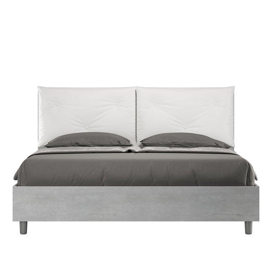 Letto Eco Appia Cemento – Testata Bianco - JoyShop Materassi 1