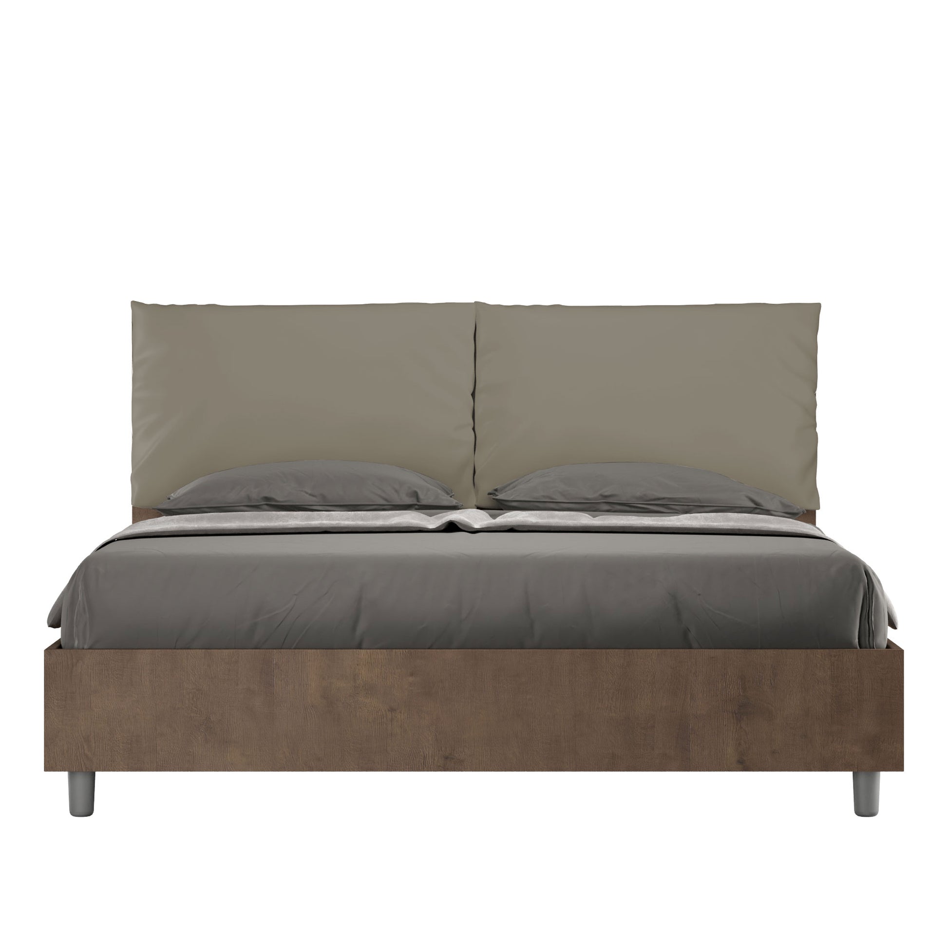 Letto Eco Antea Noce Testata Cappuccino - vista sfondo bianco