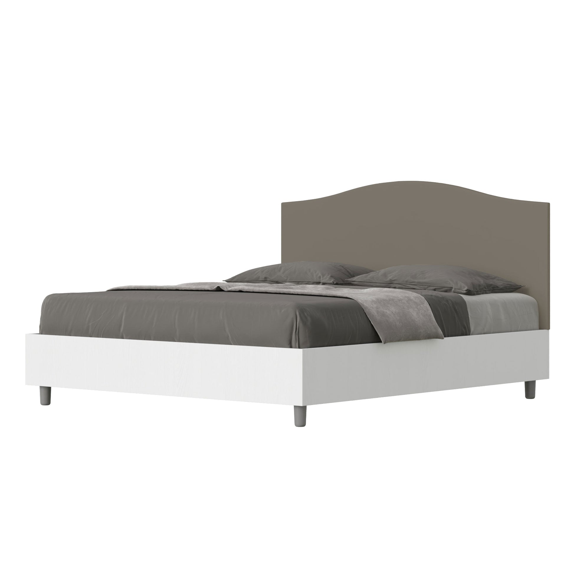 Letto Serena Cappuccino - vista sfondo bianco