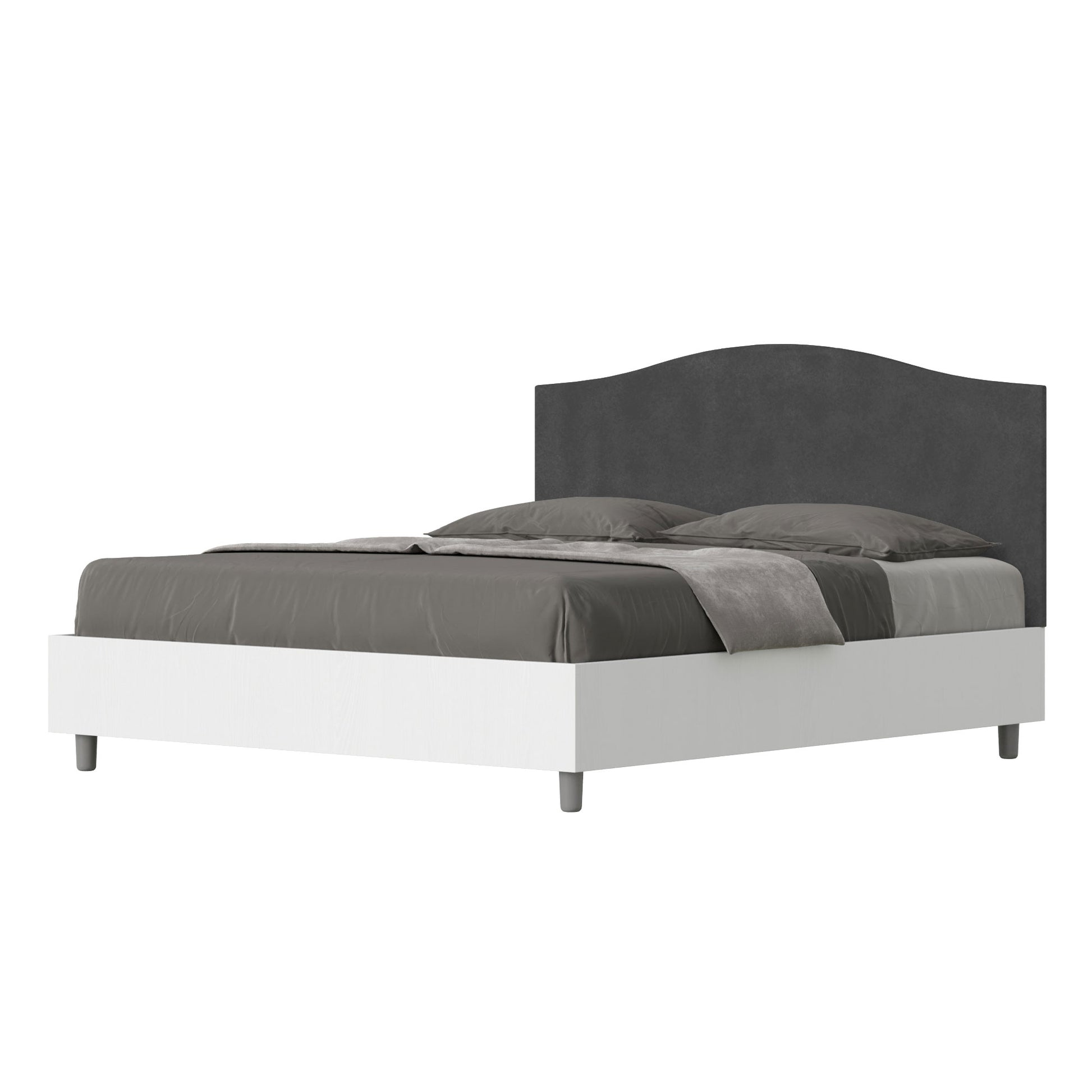 Letto Serena Grigio - vista sfondo bianco