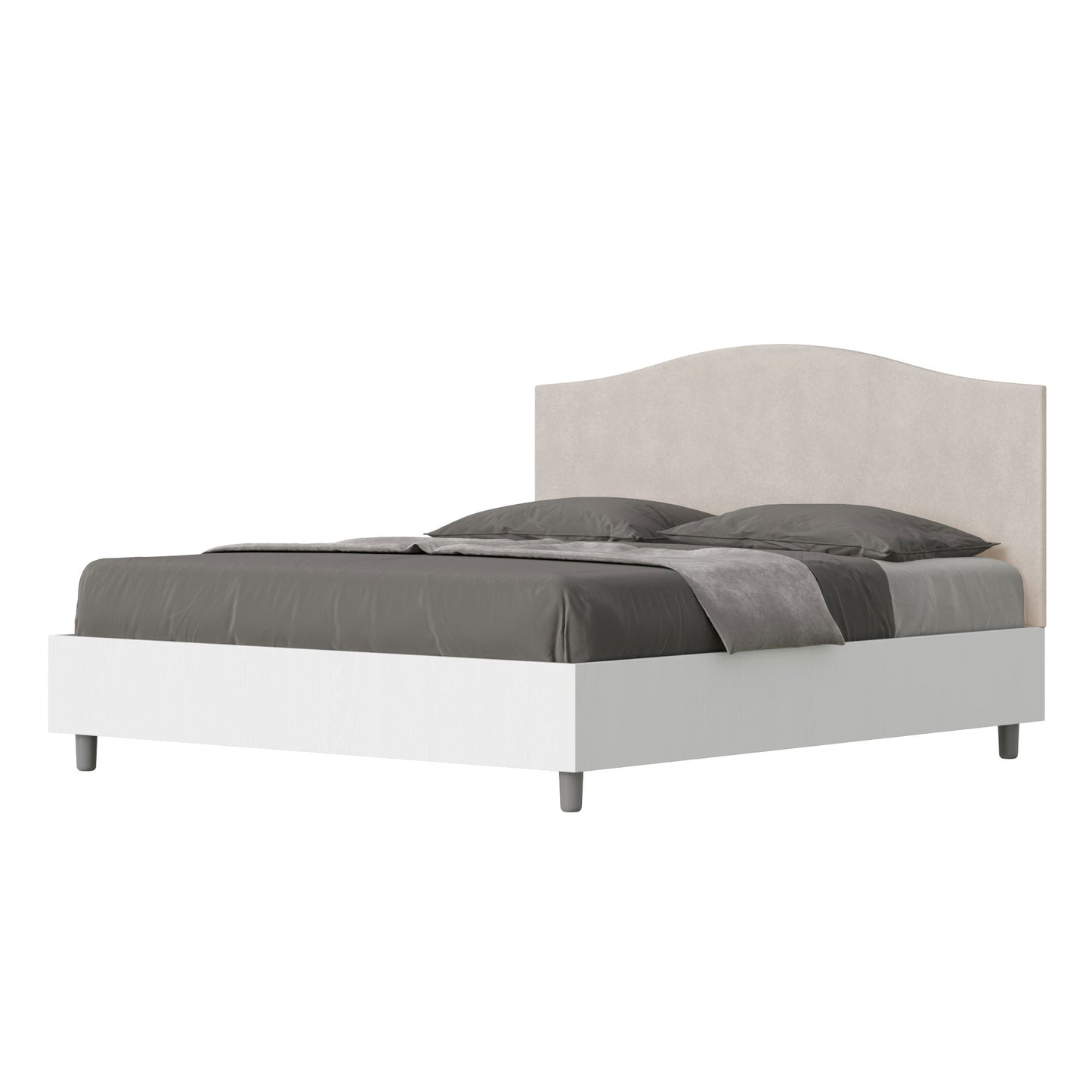 Letto Serena Beige - vista sfondo bianco