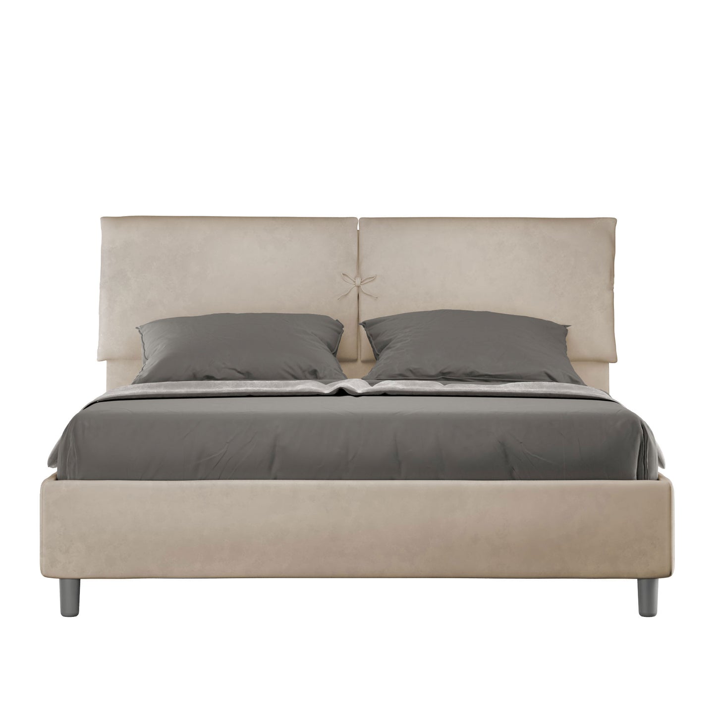 Letto Mira Beige - vista sfondo bianco
