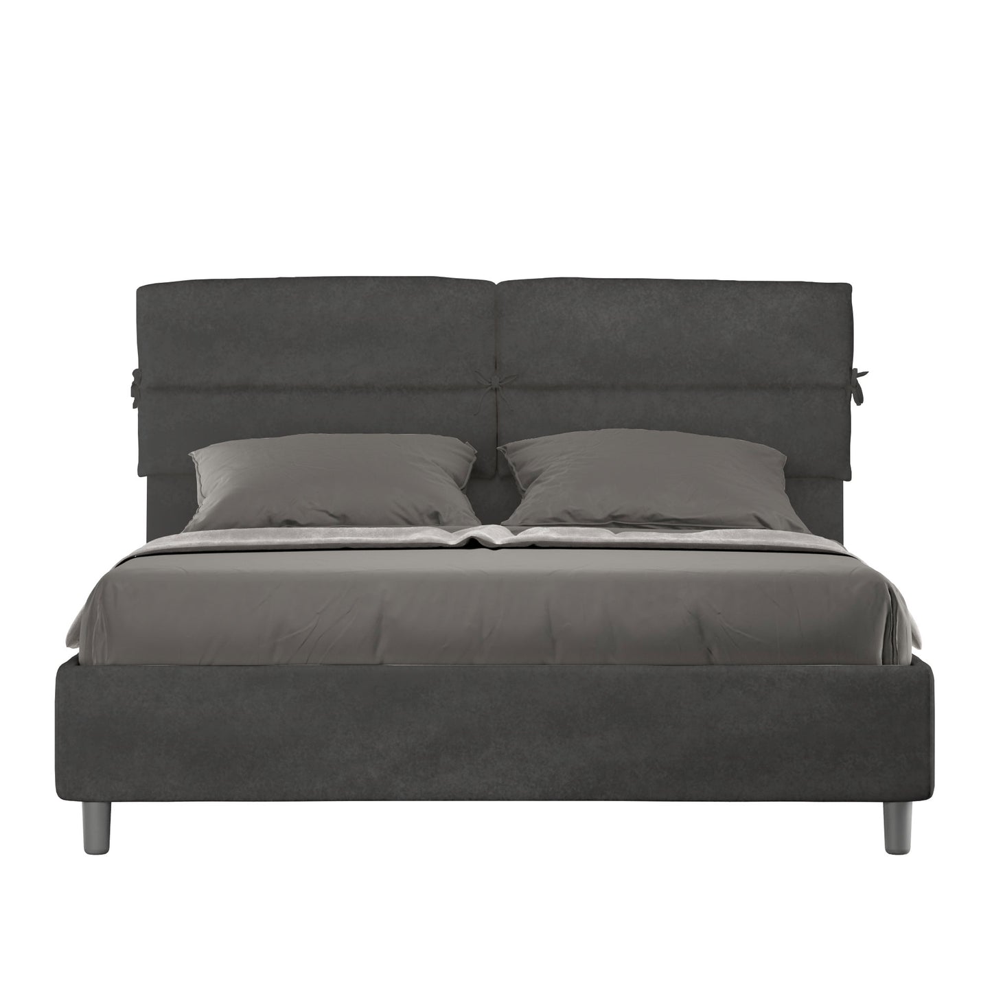 Letto Nova Grigio - vista sfondo bianco