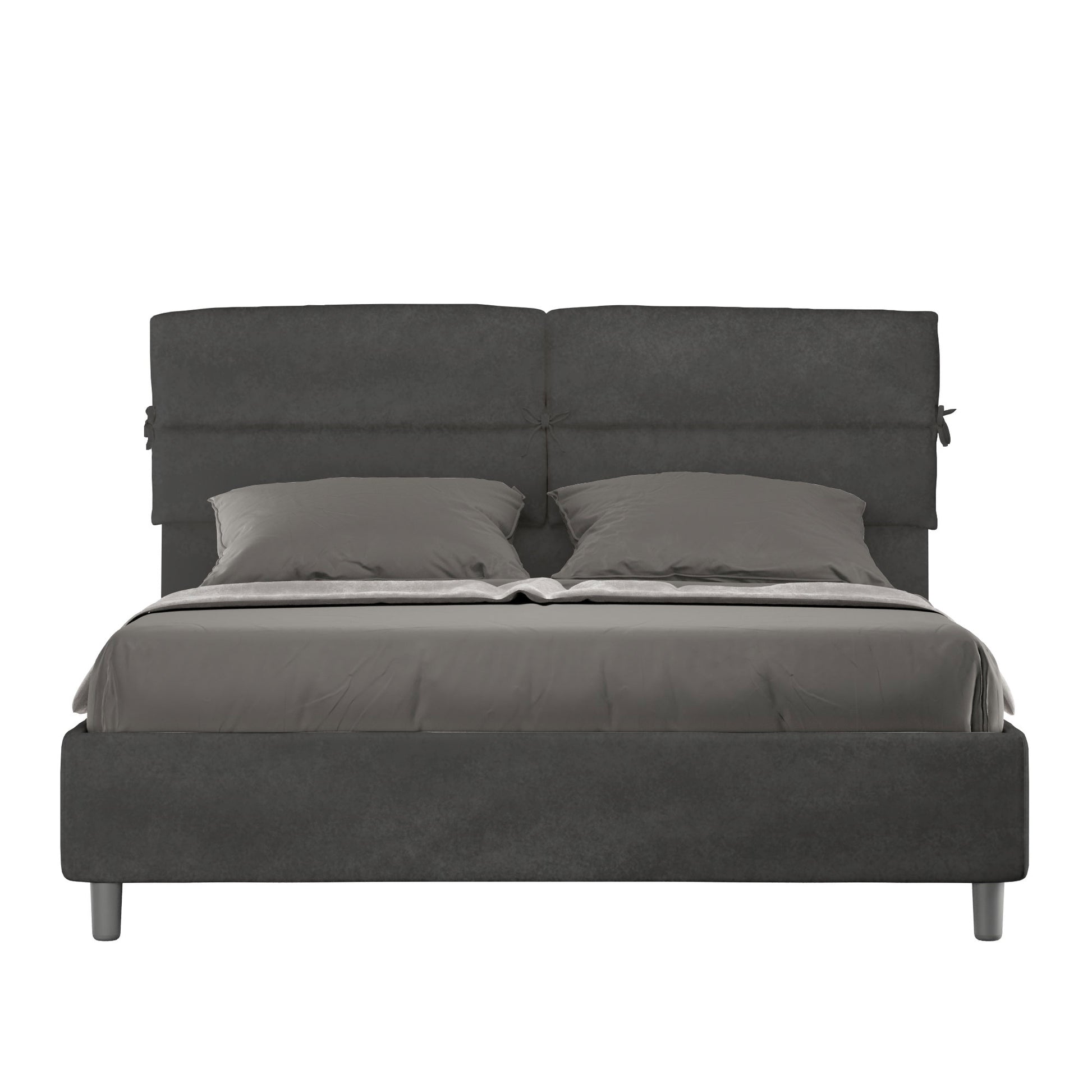 Letto Nova Grigio - vista sfondo bianco