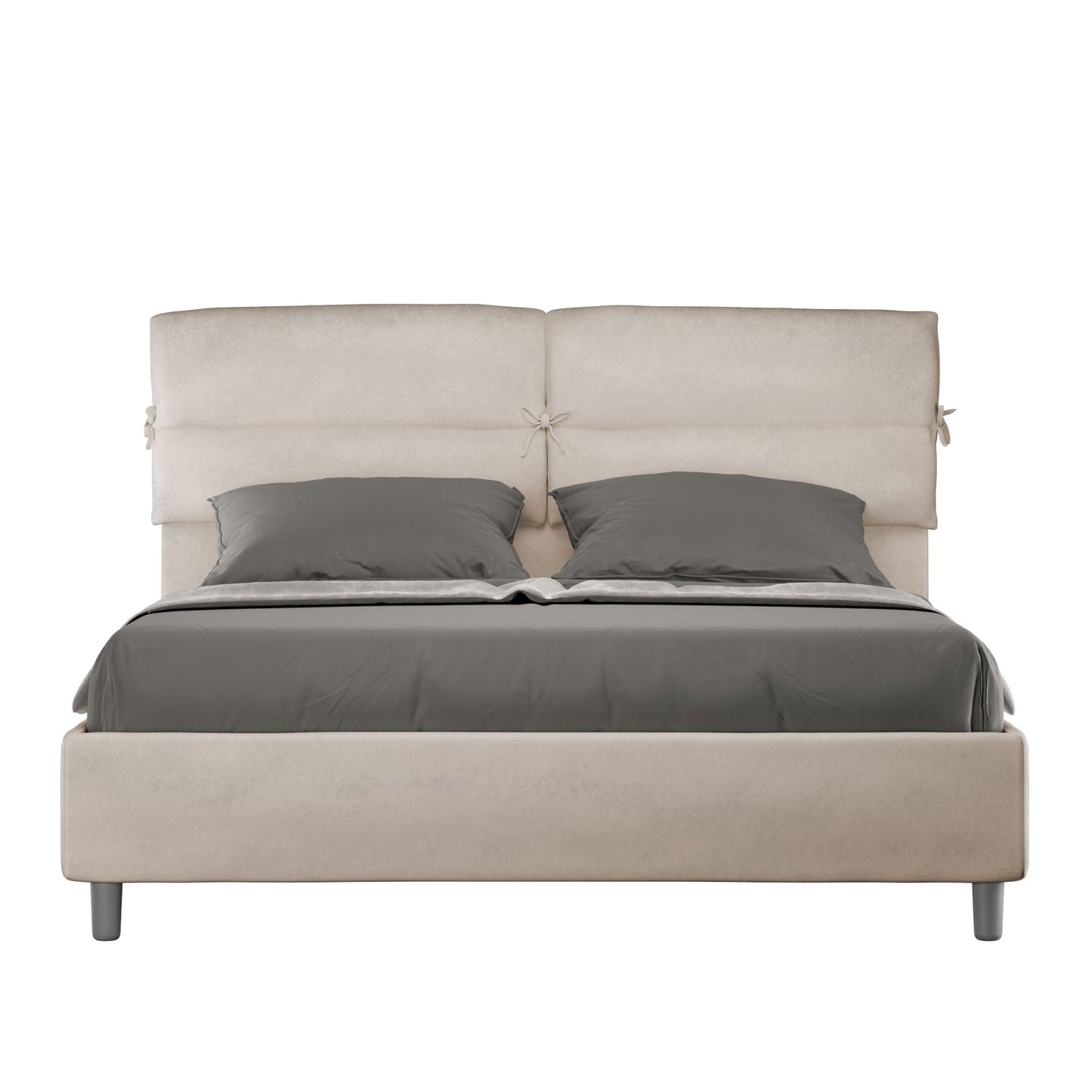 Letto Nova Beige - vista sfondo bianco