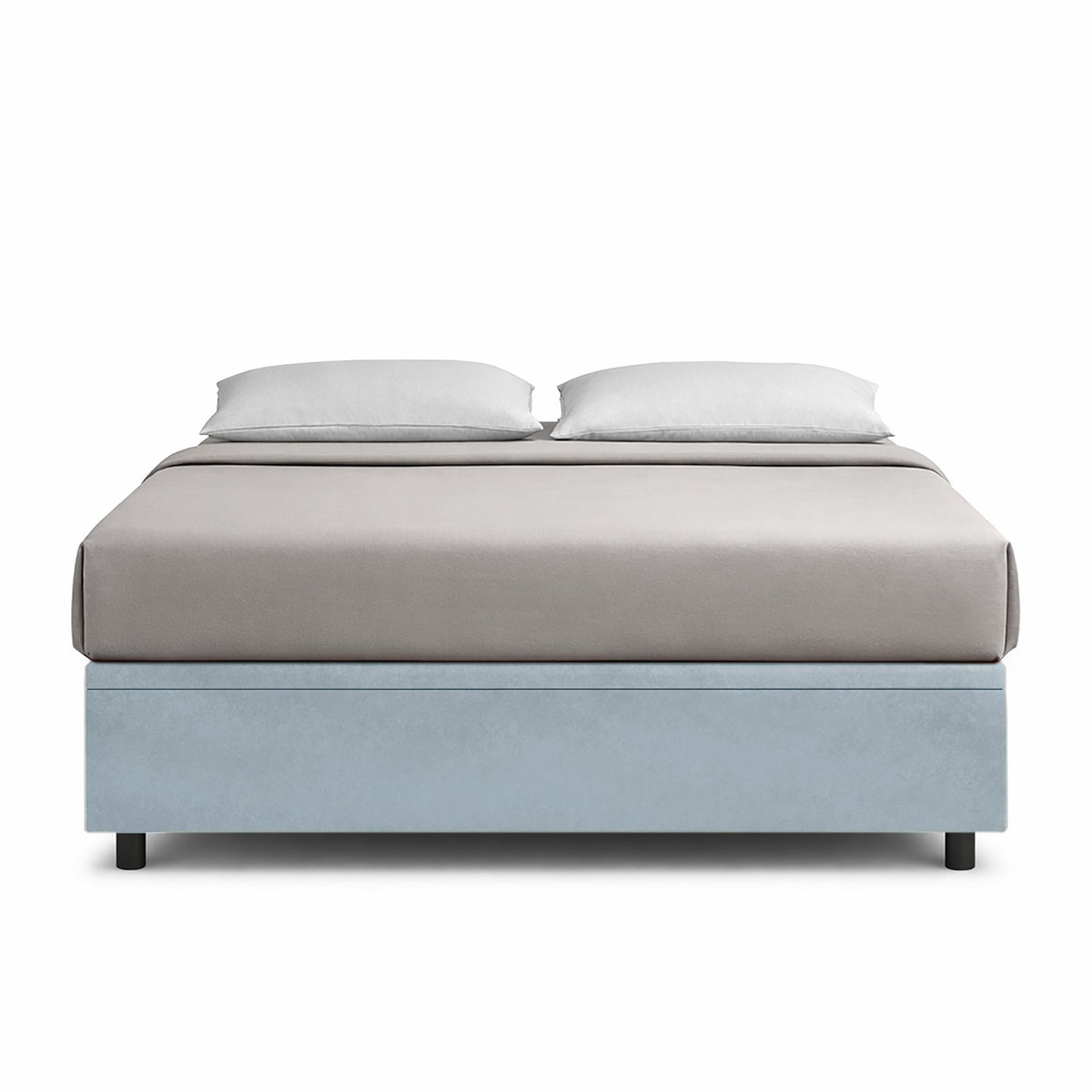 Letto Scrigno Azzurro – Contenitore Imbottito, Testata a Scelta - JoyShop Materassi 1