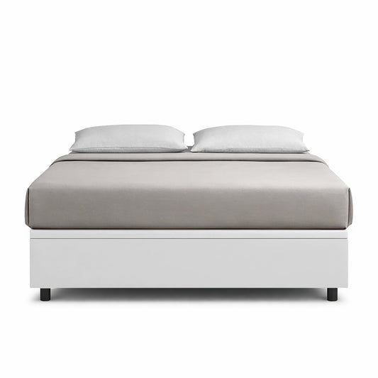Letto Scrigno Bianco – Contenitore Imbottito, Testata a Scelta - JoyShop Materassi 1