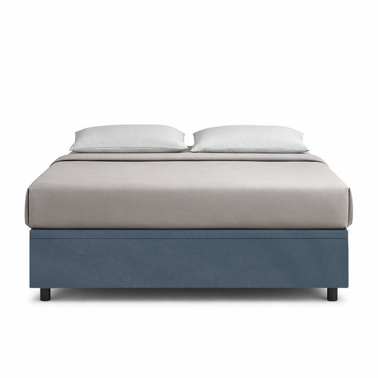 Letto Scrigno Blu – Contenitore Imbottito, Testata a Scelta - JoyShop Materassi 1