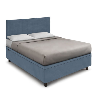 Letto Scrigno Blu – Contenitore Imbottito, Testata a Scelta - JoyShop Materassi 5