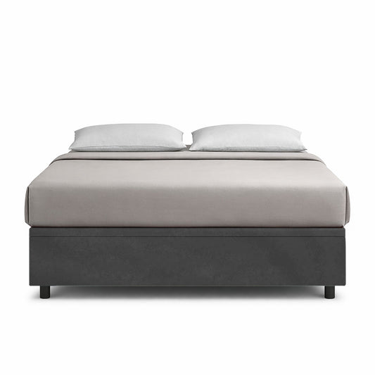 Letto Scrigno Grigio – Contenitore Imbottito, Testata a Scelta - JoyShop Materassi 1