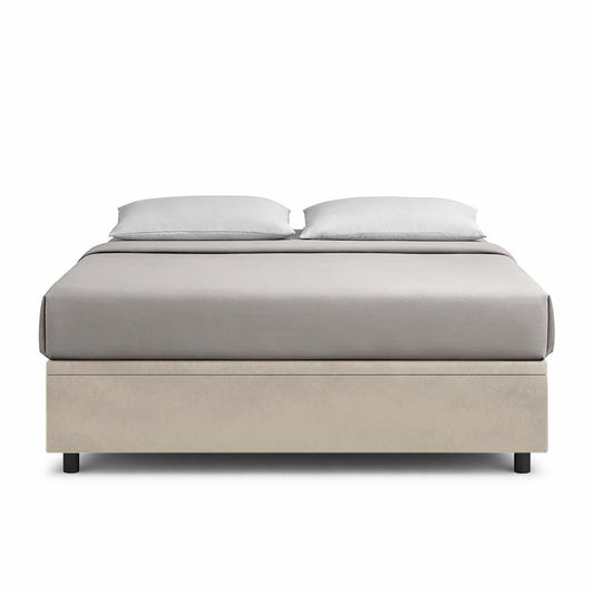 Letto Scrigno Sabbia – Contenitore Imbottito, Testata a Scelta - JoyShop Materassi 1