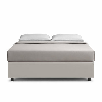 Letto Scrigno Tortora – Contenitore Imbottito, Testata a Scelta - JoyShop Materassi 1