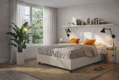 Letto Scrigno Tortora – Contenitore Imbottito, Testata a Scelta - JoyShop Materassi 3